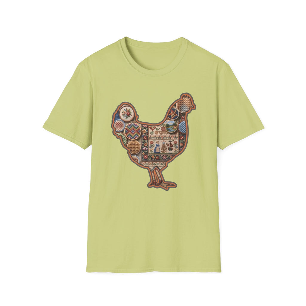 Hen Silhouette Needlepoint T-Shirt