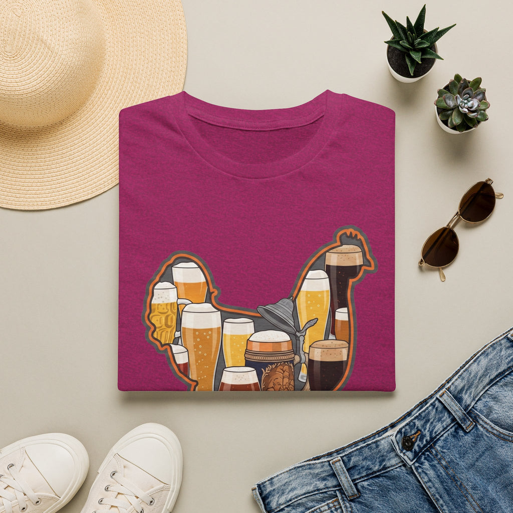 Hen Silhouette Beer V T-Shirt