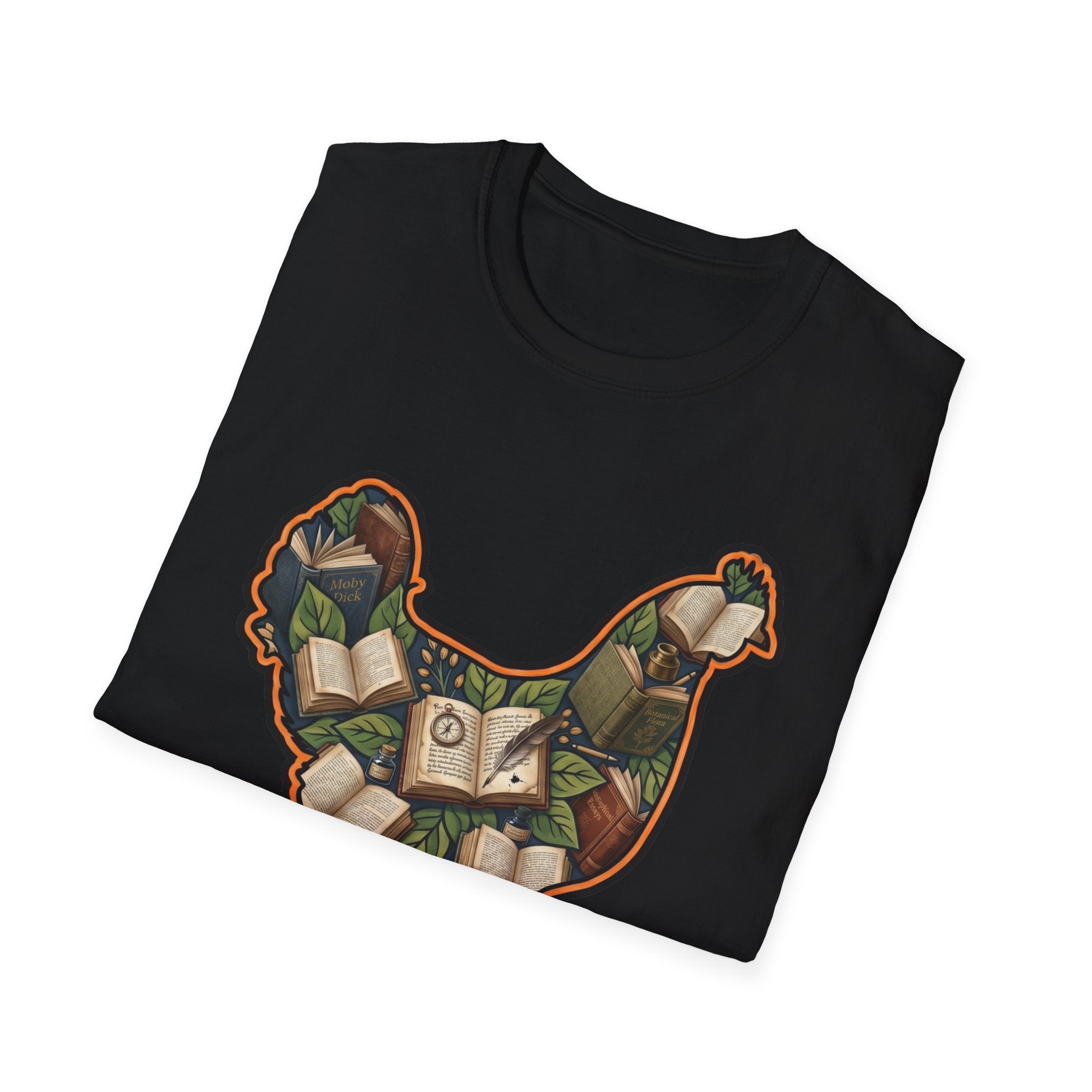 Hen Silhouette Books T-Shirt
