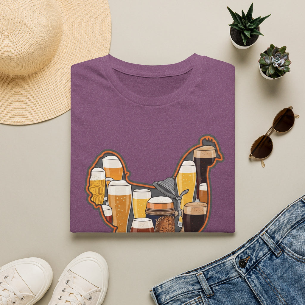 Hen Silhouette Beer V T-Shirt