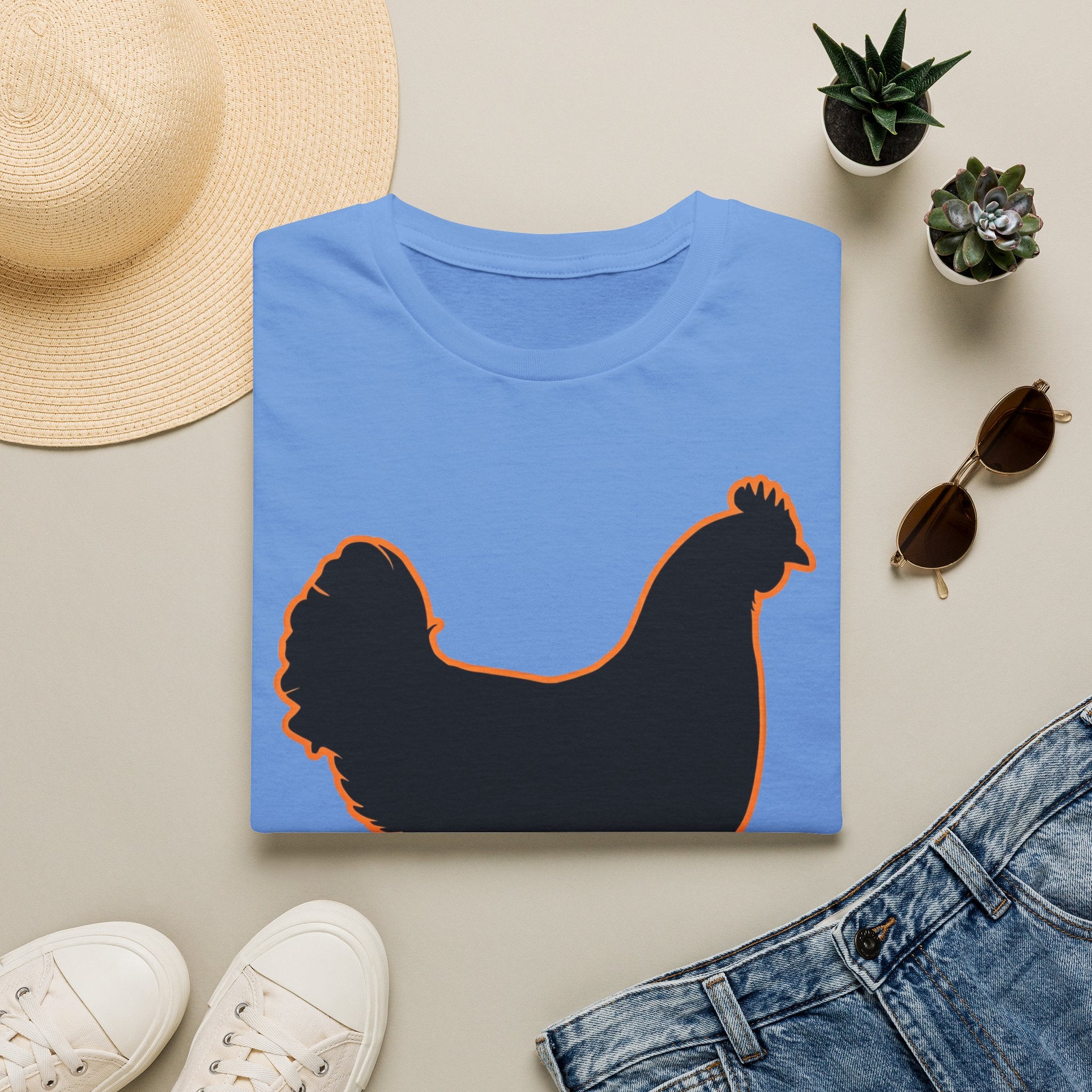Hen Silhouette Black T-Shirt