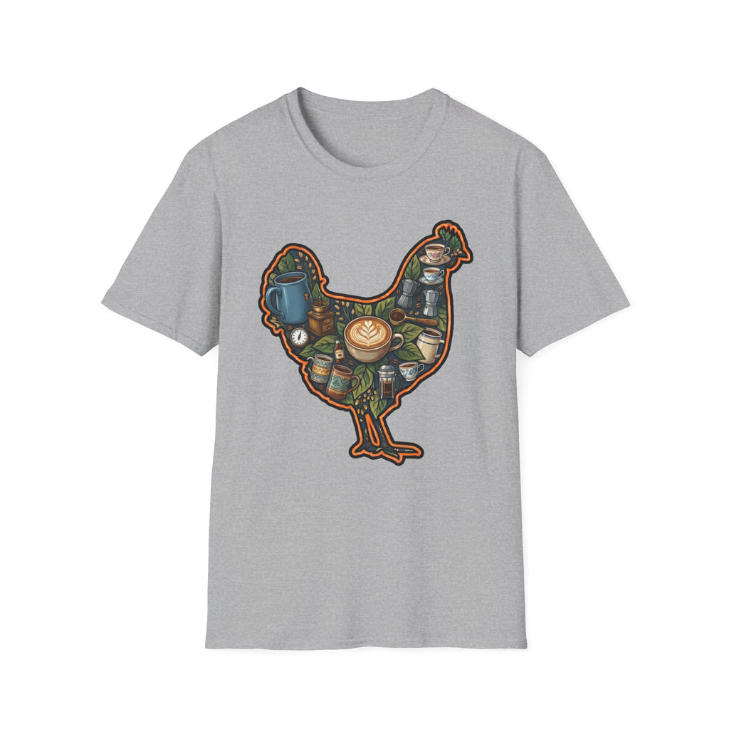 Hen Silhouette Coffee V T-Shirt