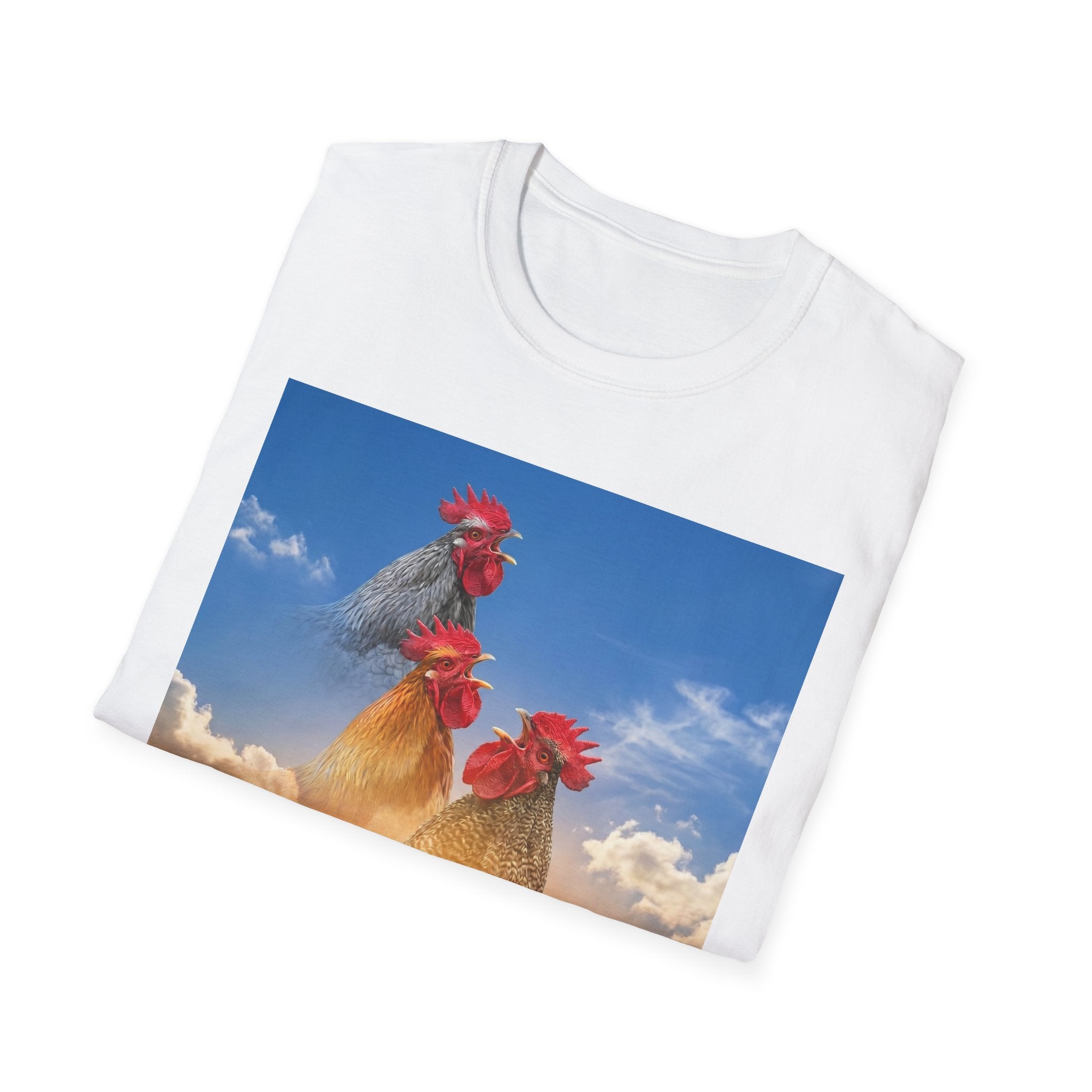3 Rooster Sunrise Mountain T-Shirt