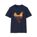 Hen Silhouette Mountain Sunset T-Shirt