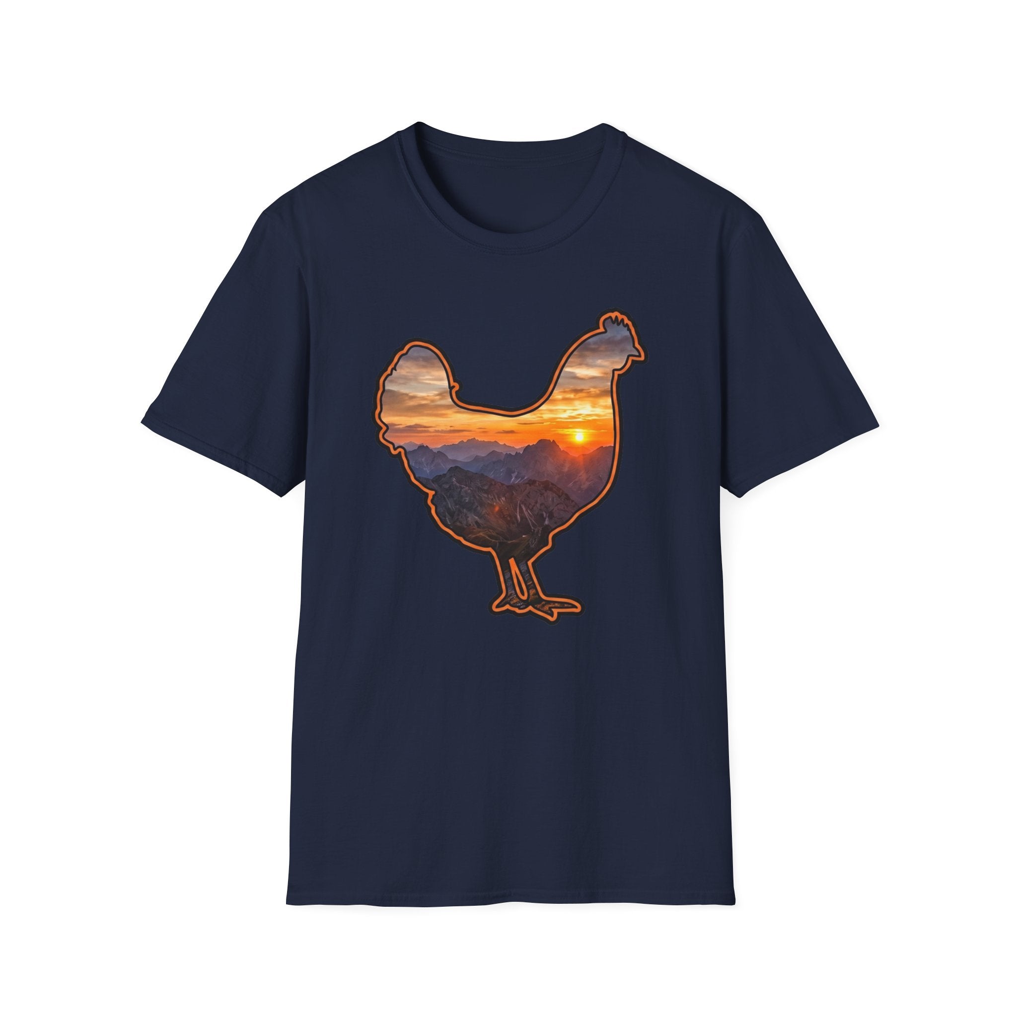 Hen Silhouette Mountain Sunset T-Shirt