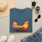 Hen Silhouette Mountain Sunset T-Shirt