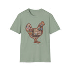 Hen Silhouette Needlepoint T-Shirt