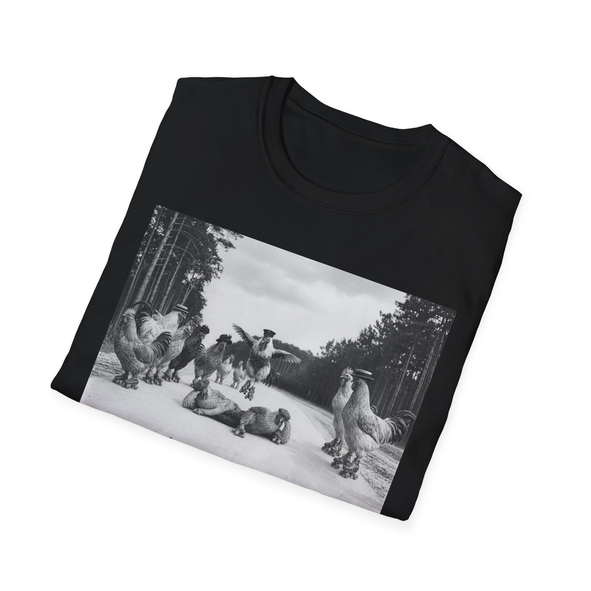 Old School Fowl Roller Skates T-Shirt
