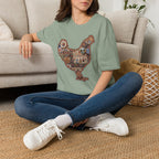 Hen Silhouette Needlepoint T-Shirt