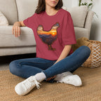 Hen Silhouette Mountain Sunset T-Shirt