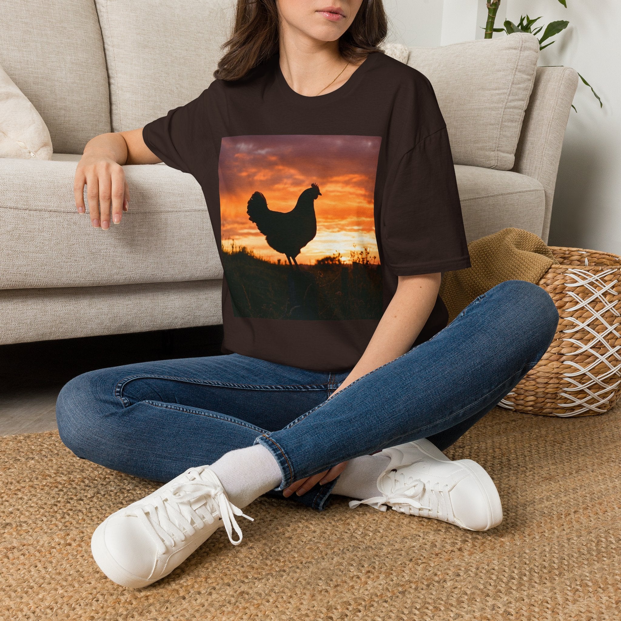 Hen Silhouette Fence T-Shirt