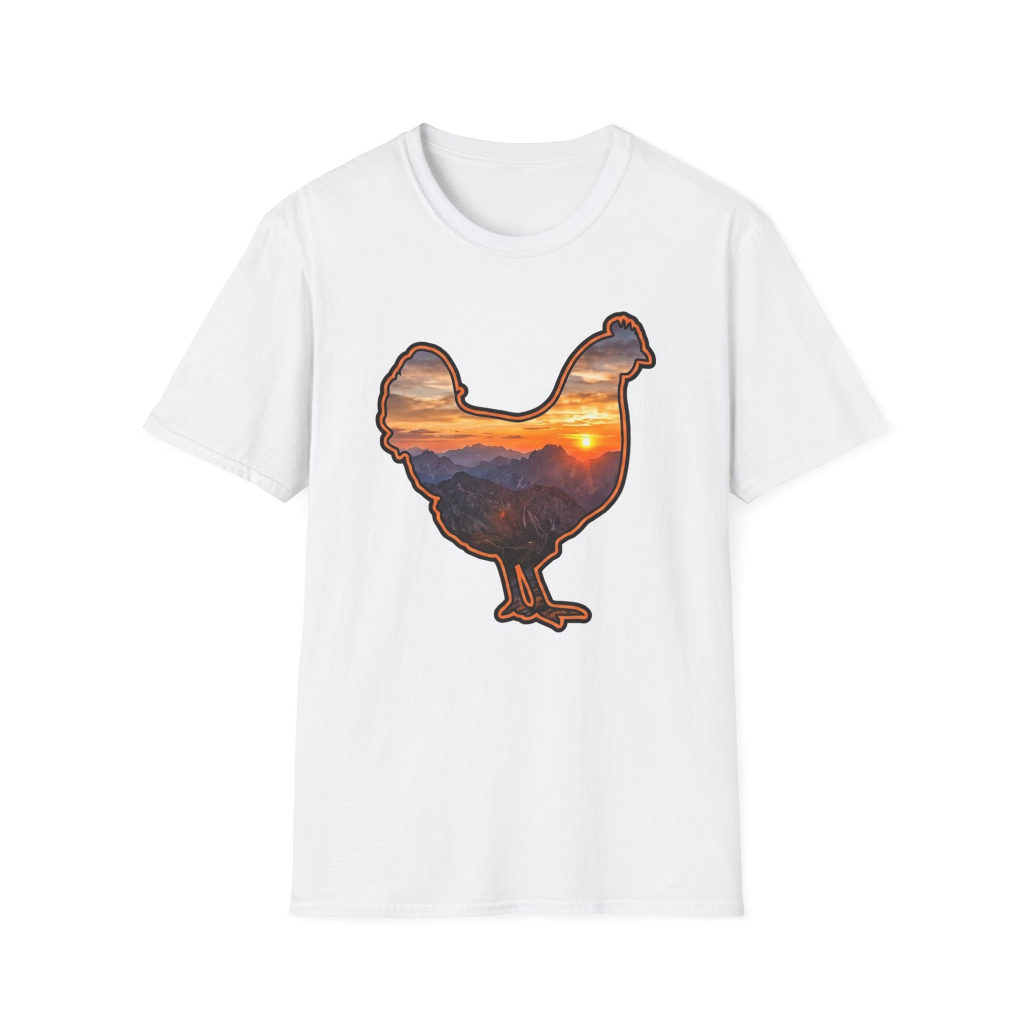 Hen Silhouette Mountain Sunset T-Shirt