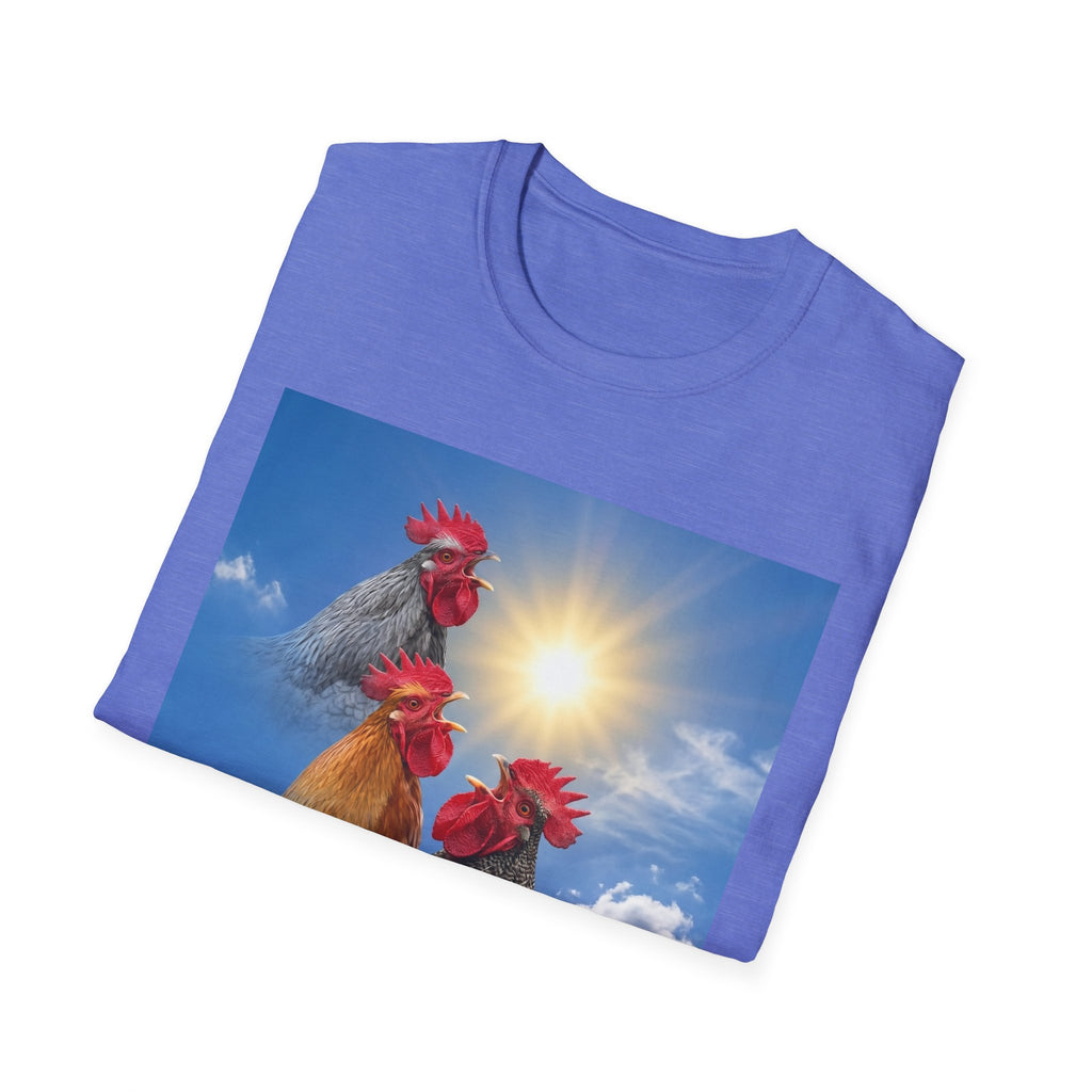 3 Rooster Sun T-Shirt