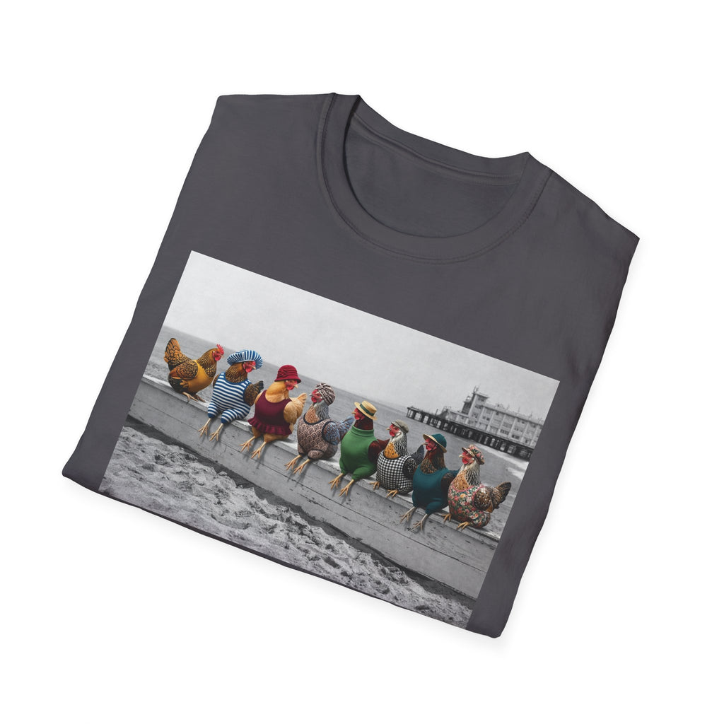 Beach Hens Sitting Color T-Shirt