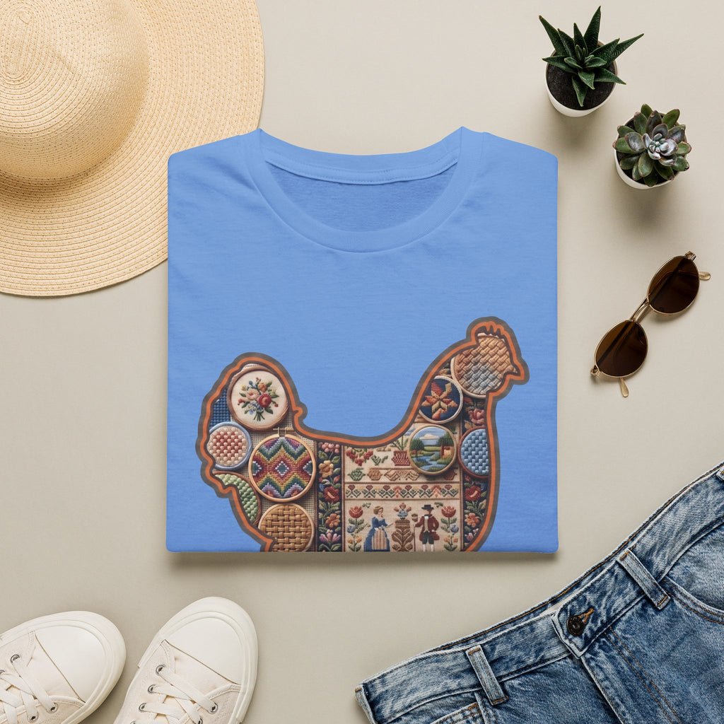 Hen Silhouette Needlepoint T-Shirt