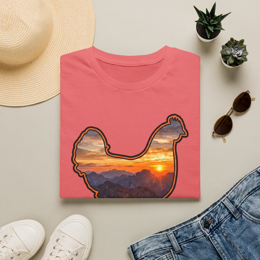 Hen Silhouette Mountain Sunset T-Shirt
