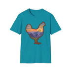 Hen Silhouette Mountain Sunset V T-Shirt