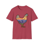Hen Silhouette Mountain Sunset V T-Shirt