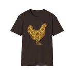 Hen Silhouette Sunflower V T-Shirt