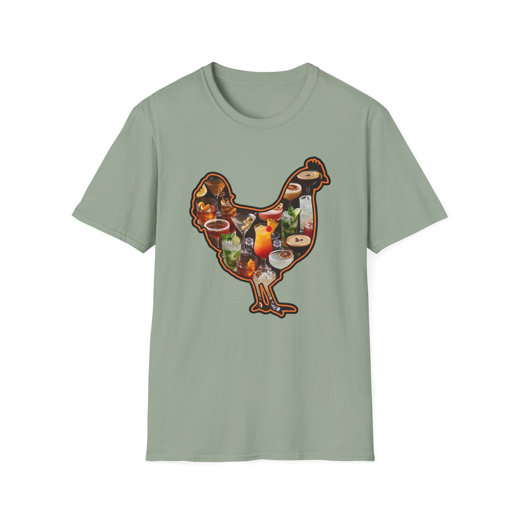 Hen Silhouette Cocktails T-Shirt