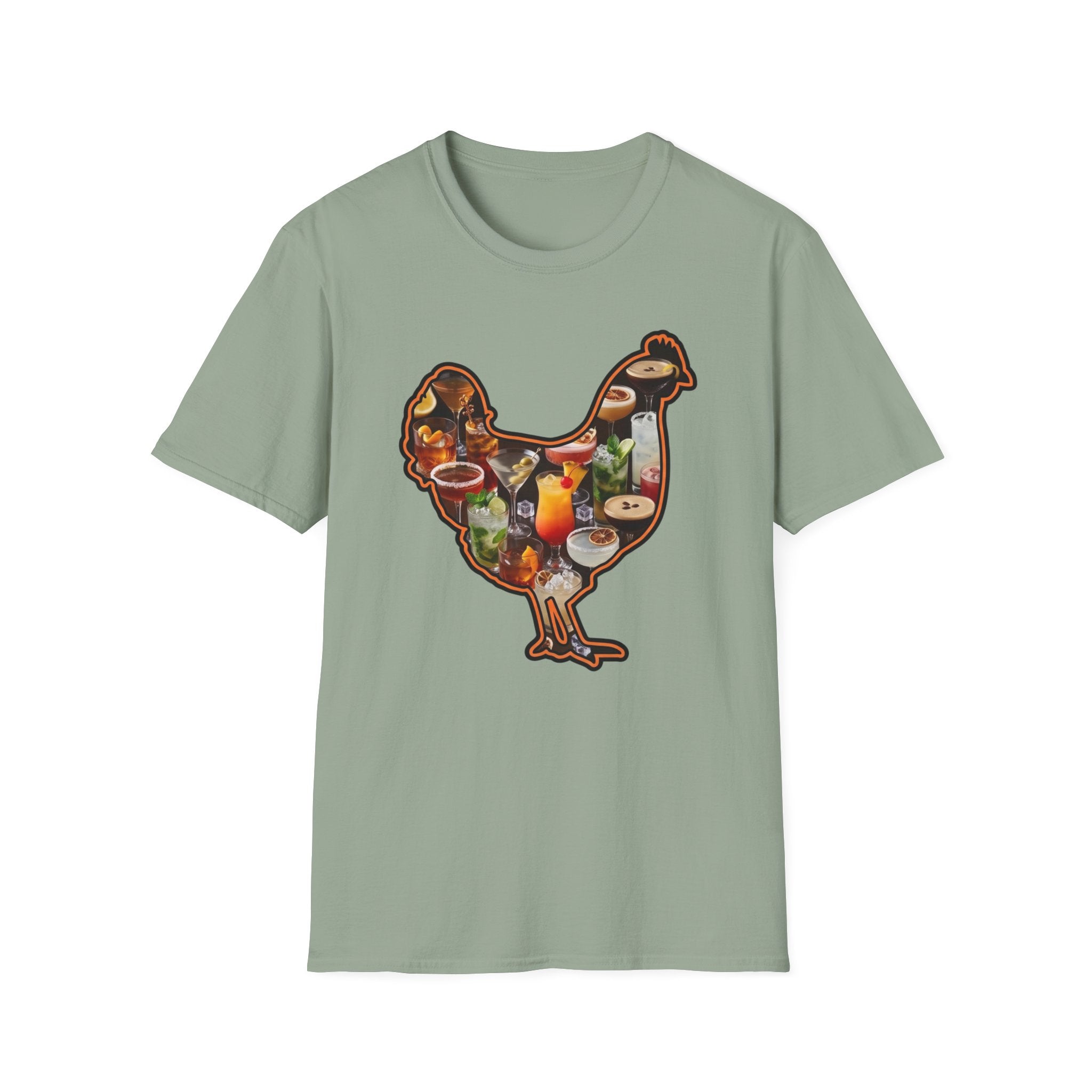 Hen Silhouette Cocktails T-Shirt