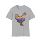 Hen Silhouette Mountain Sunset V T-Shirt