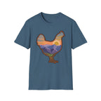 Hen Silhouette Mountain Sunset V T-Shirt