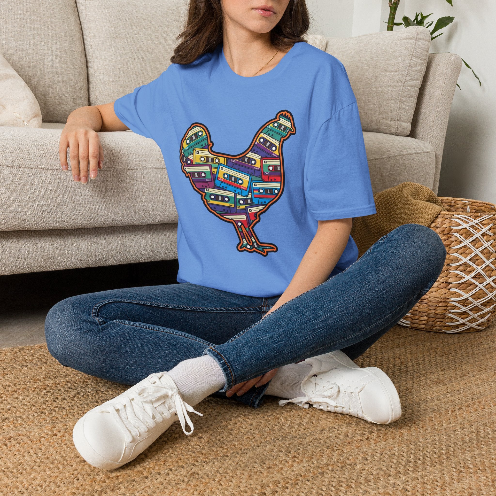 Hen Silhouette Cassettes V T-Shirt