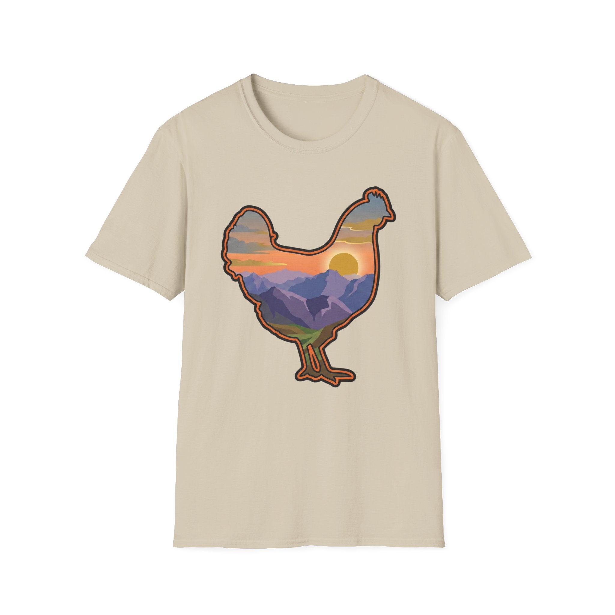Hen Silhouette Mountain Sunset V T-Shirt
