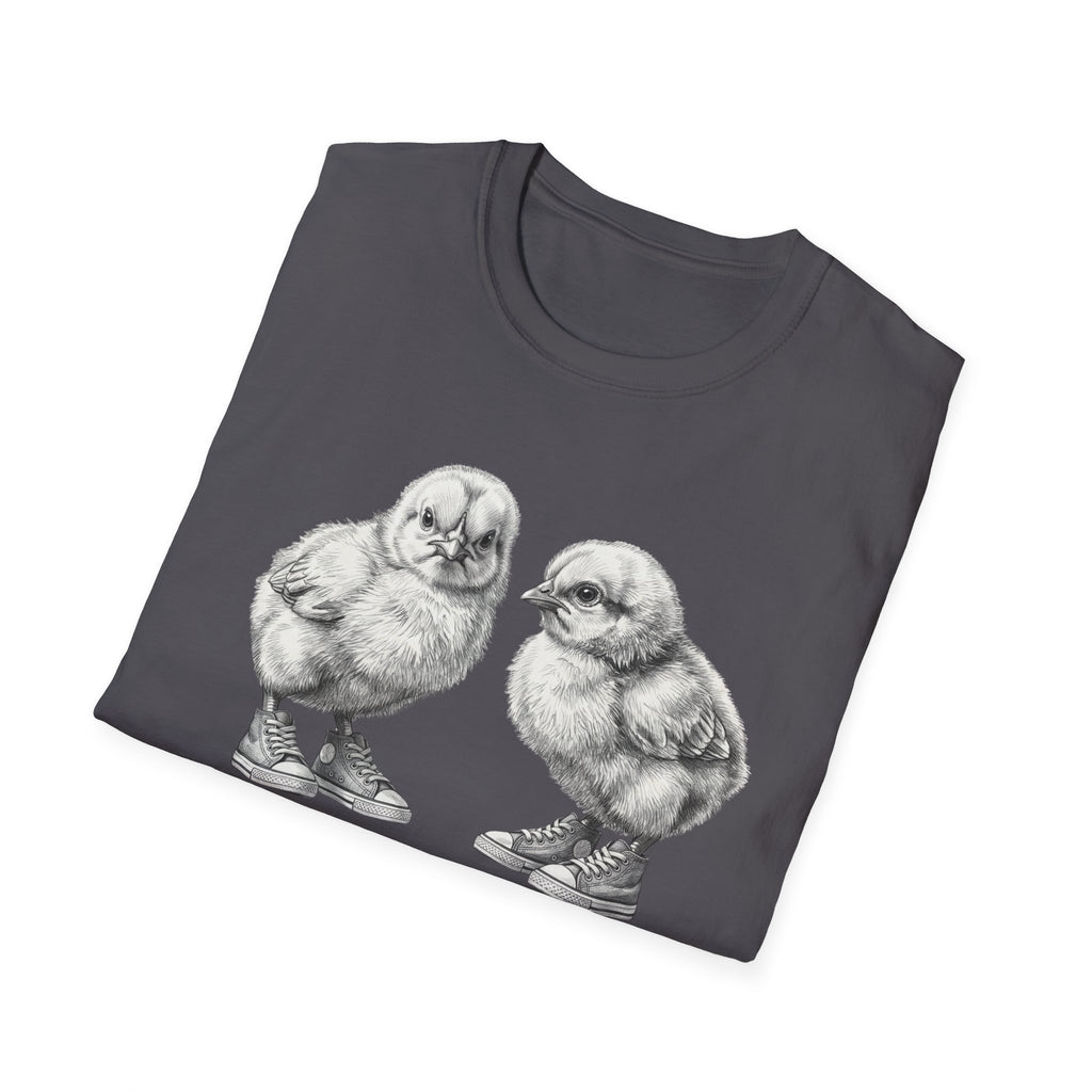 Baby Chicks in Clucks Drawing T-Shirt
