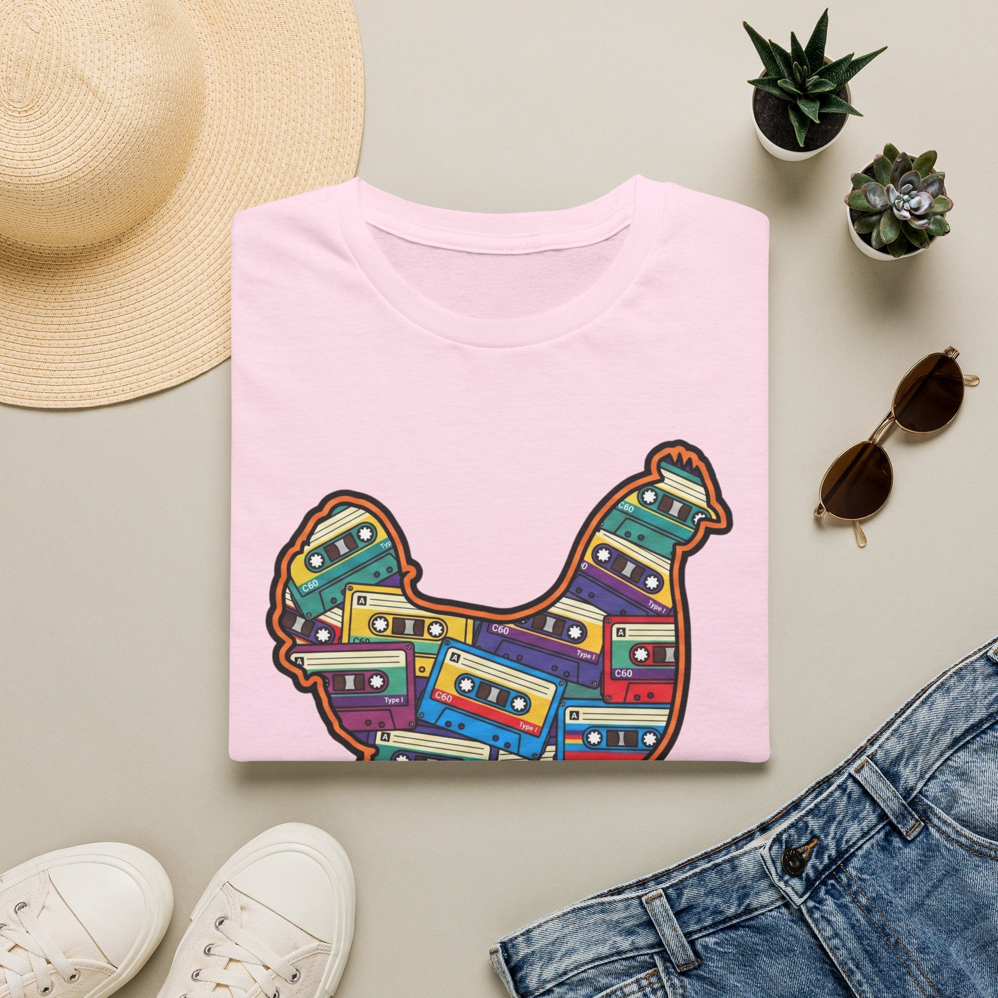 Hen Silhouette Cassettes V T-Shirt