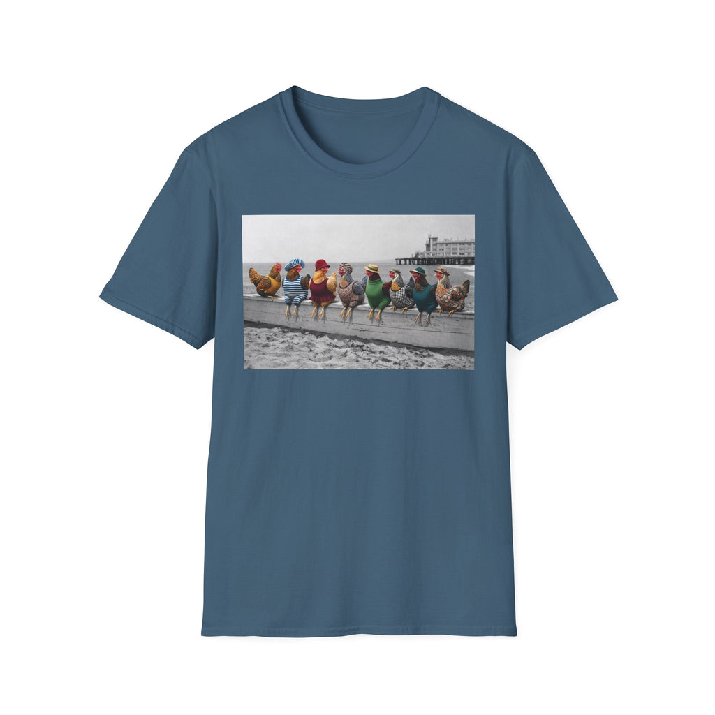 Beach Hens Sitting Color T-Shirt