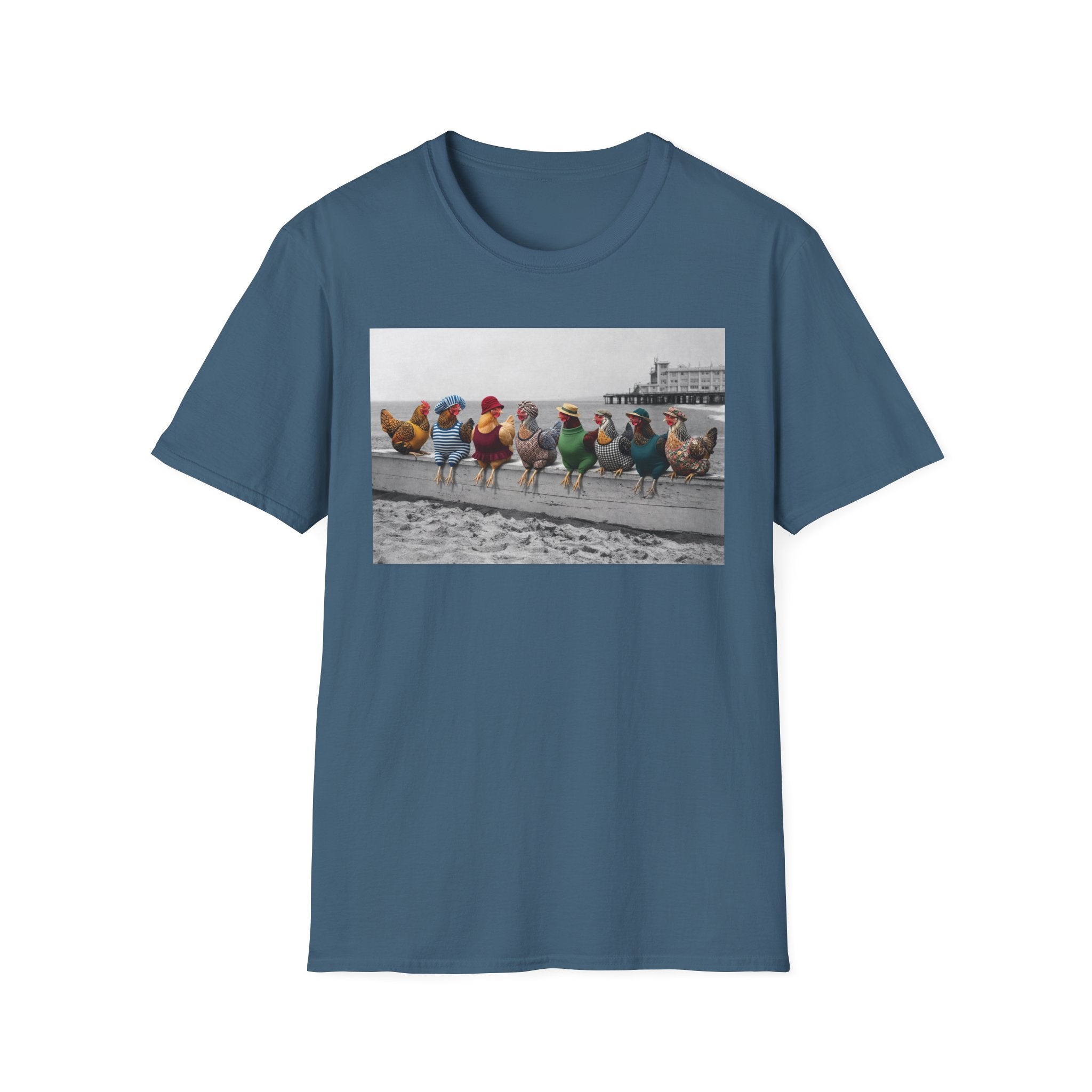 Beach Hens Sitting Color T-Shirt