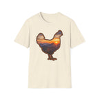 Hen Silhouette Mountain Sunset T-Shirt