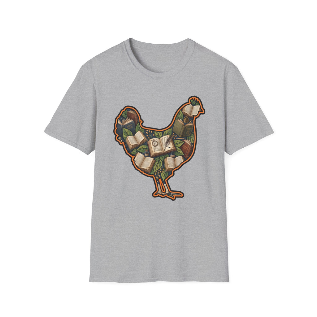 Hen Silhouette Books T-Shirt