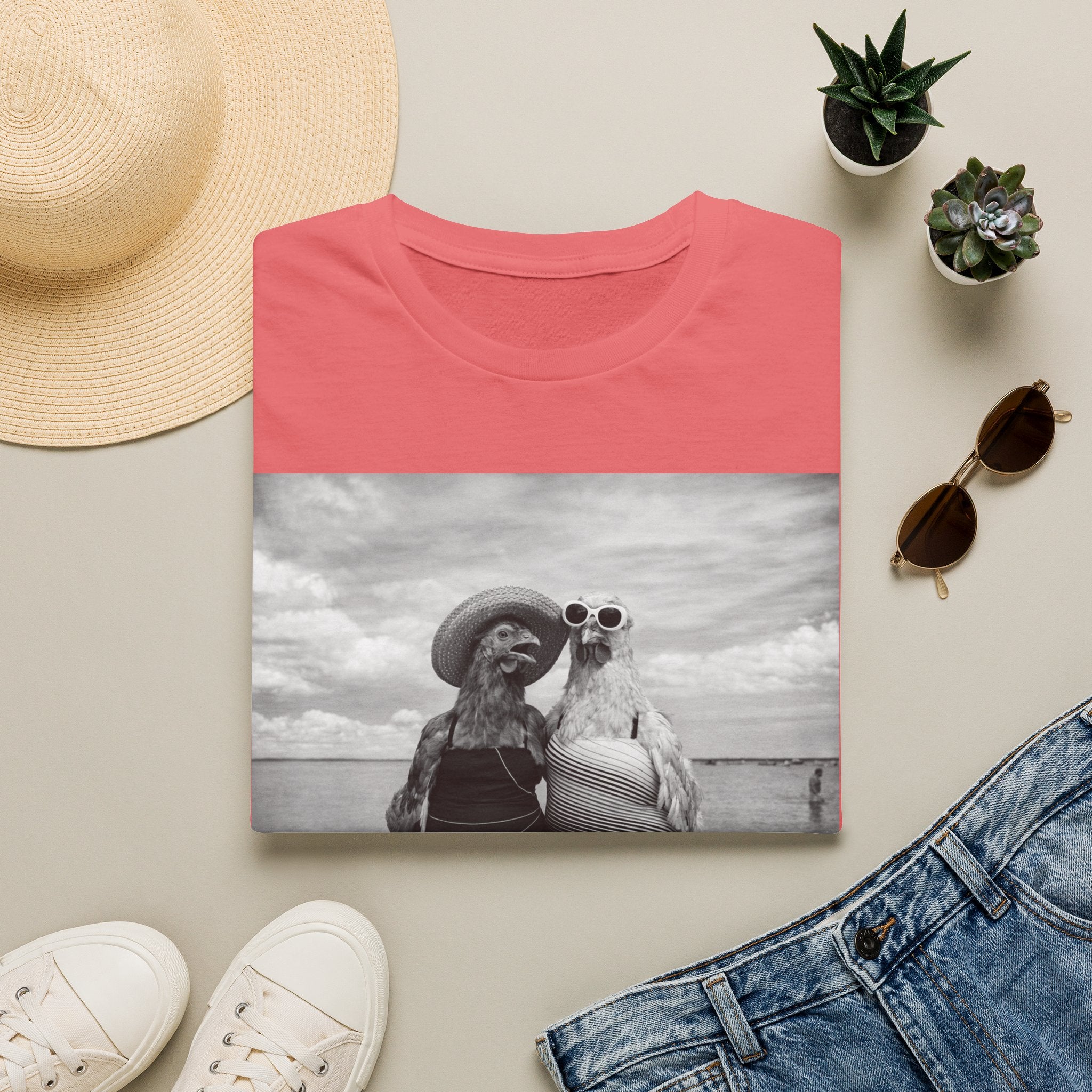 Day at the Beach B&W T-Shirt