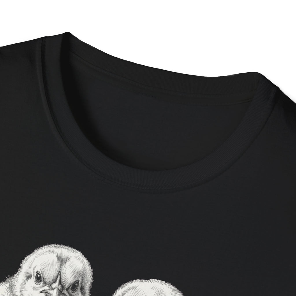 Baby Chicks in Clucks Drawing T-Shirt
