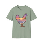 Hen Silhouette Beach V T-Shirt