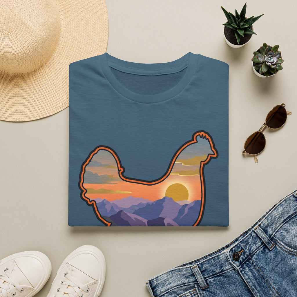 Hen Silhouette Mountain Sunset V T-Shirt