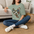Hen Silhouette Books V T-Shirt
