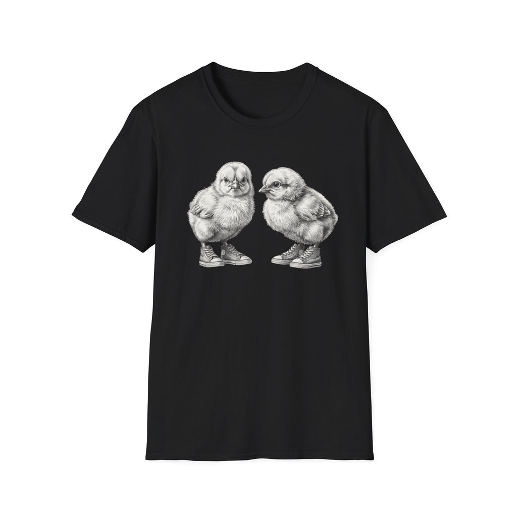 Baby Chicks in Clucks Drawing T-Shirt