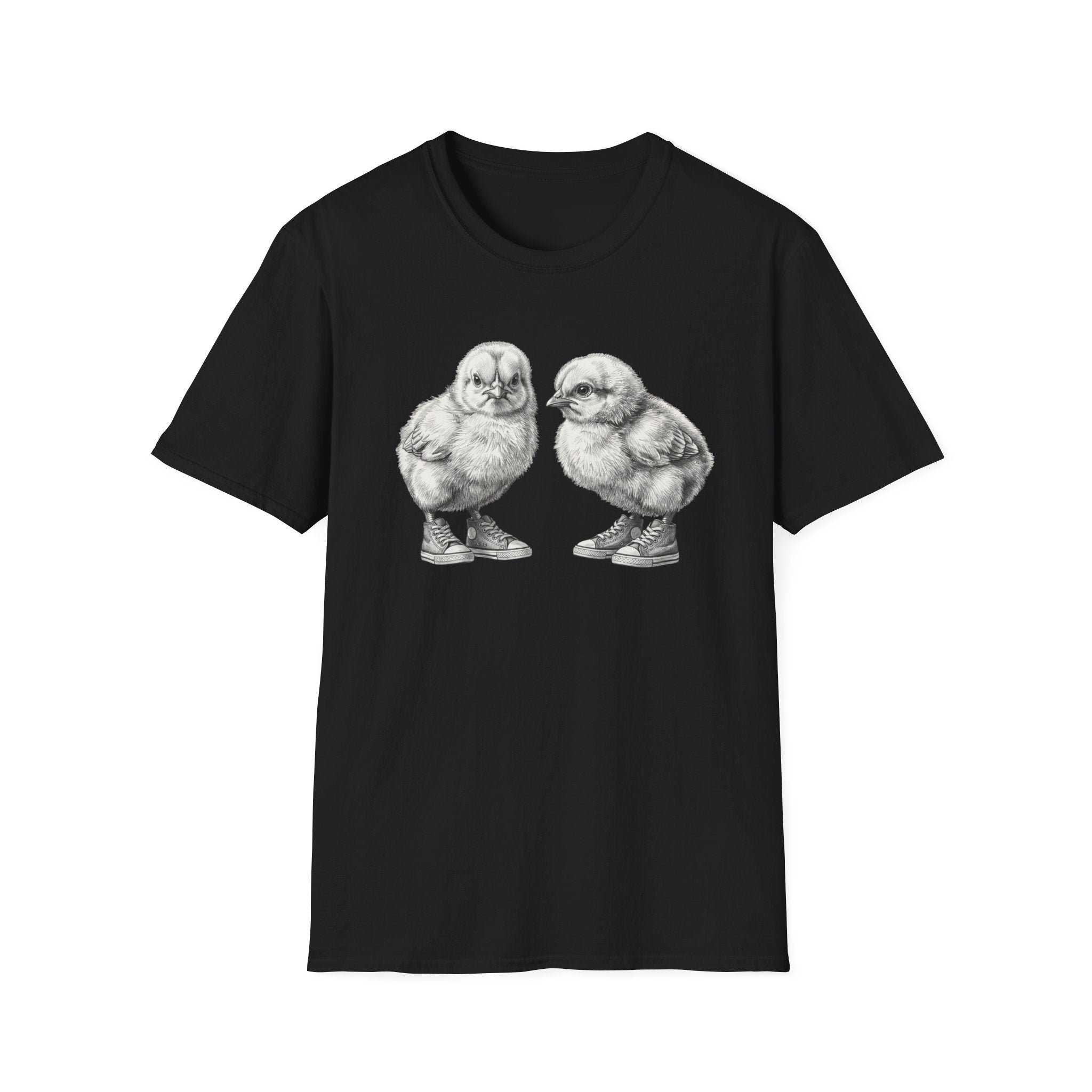 Baby Chicks in Clucks Drawing T-Shirt