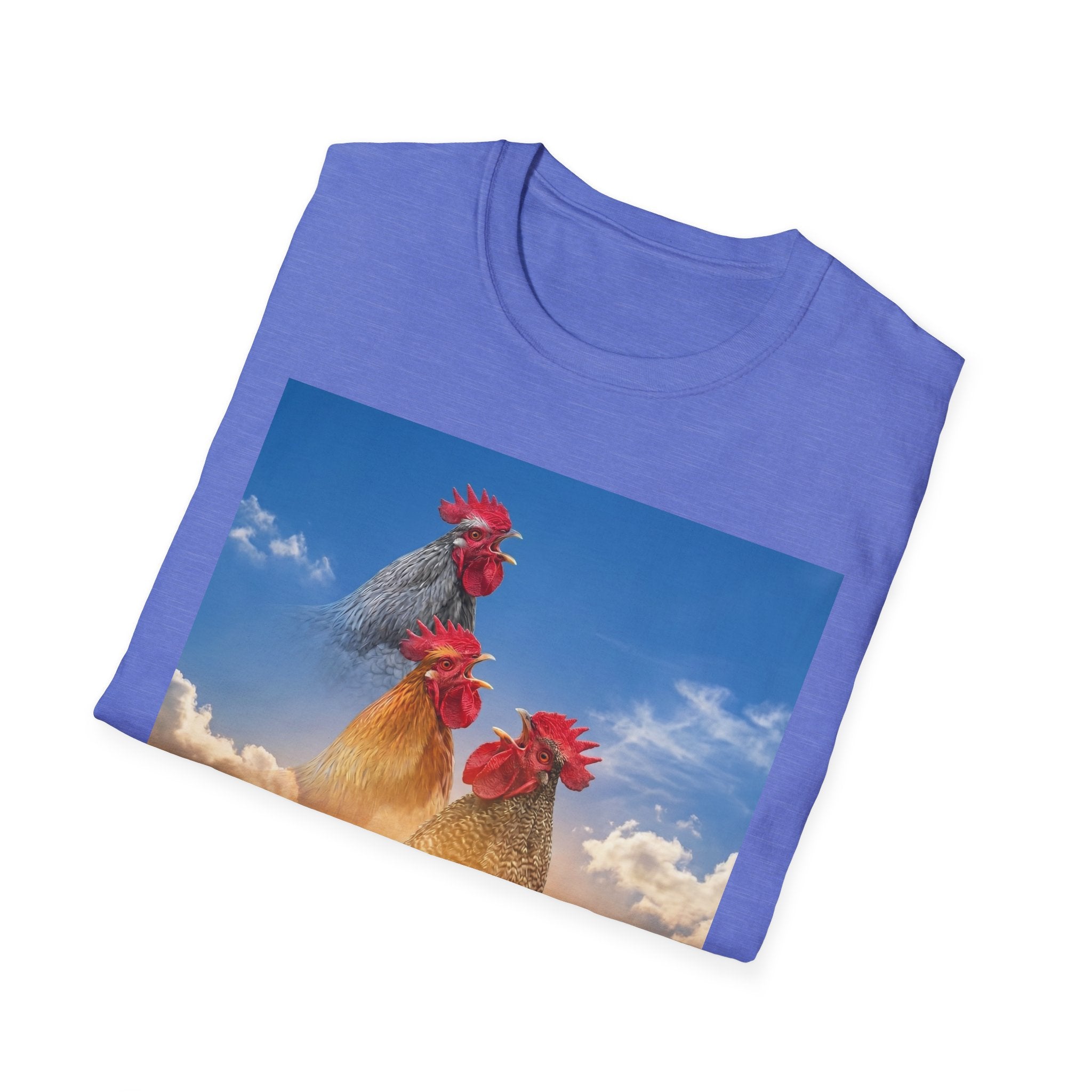 3 Rooster Sunrise Mountain T-Shirt