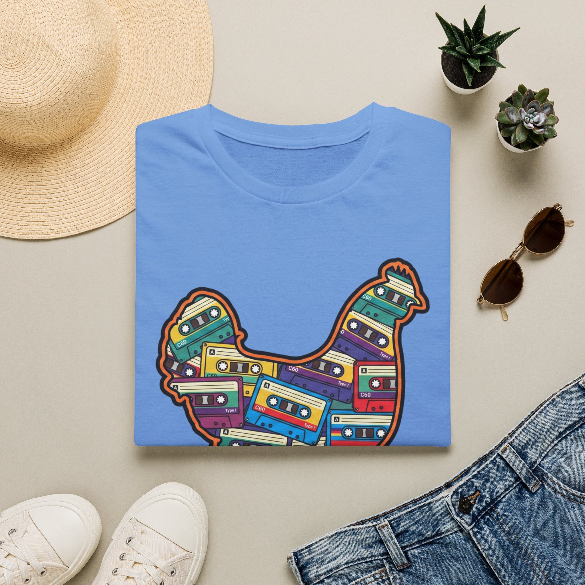 Hen Silhouette Cassettes V T-Shirt