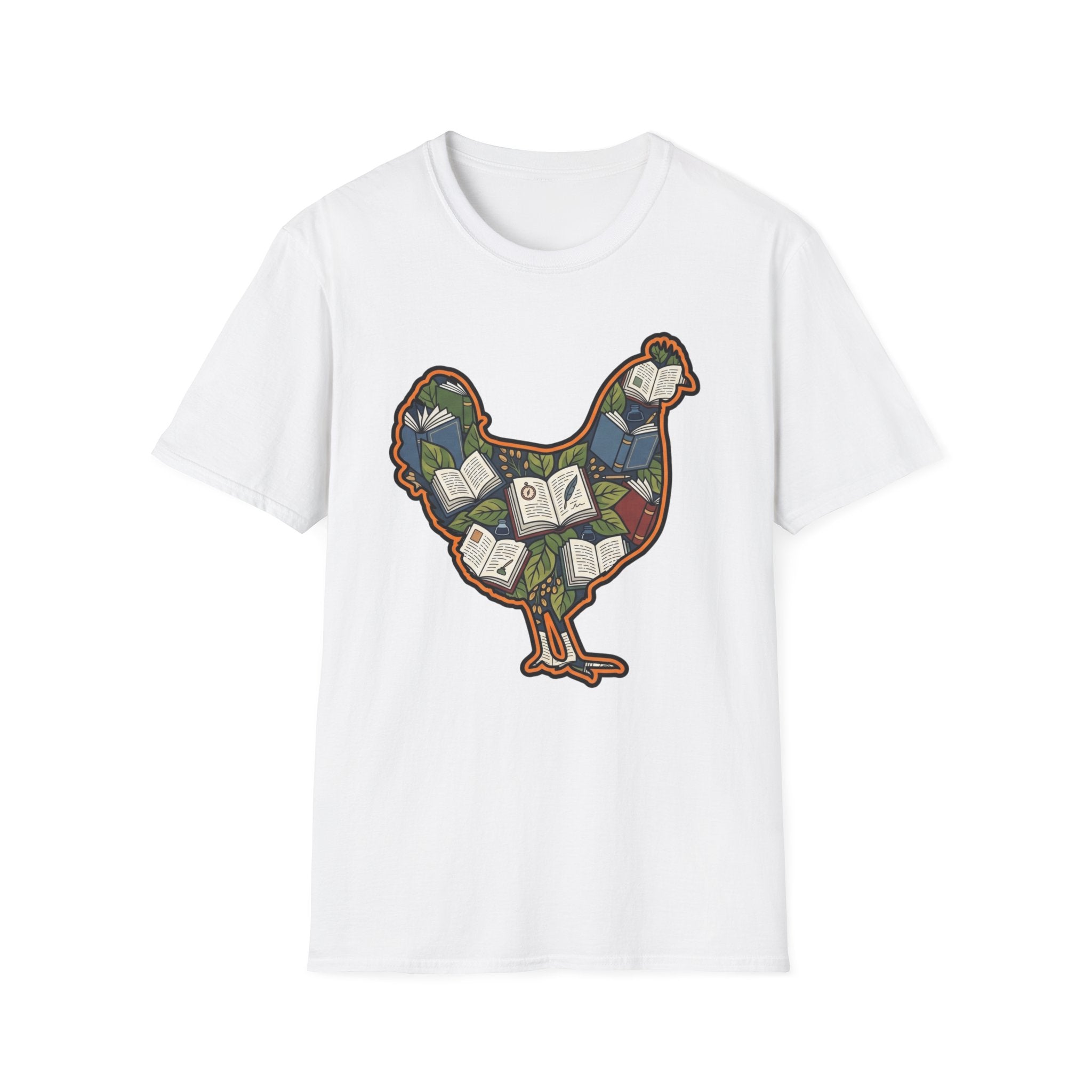 Hen Silhouette Books V T-Shirt