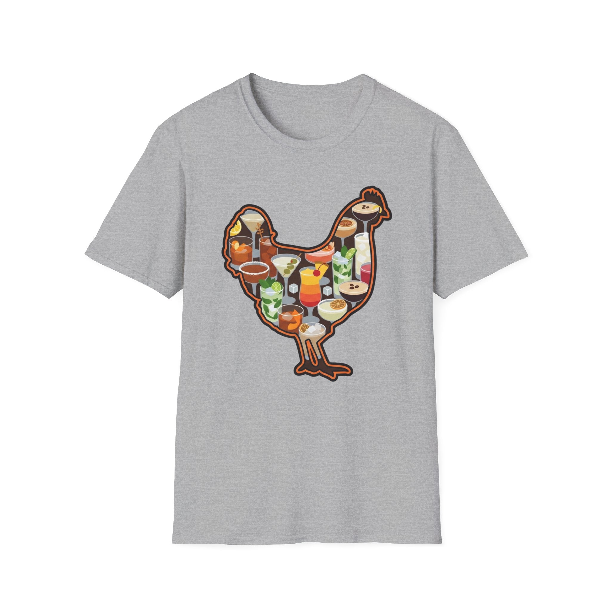 Hen Silhouette Cocktails V T-Shirt