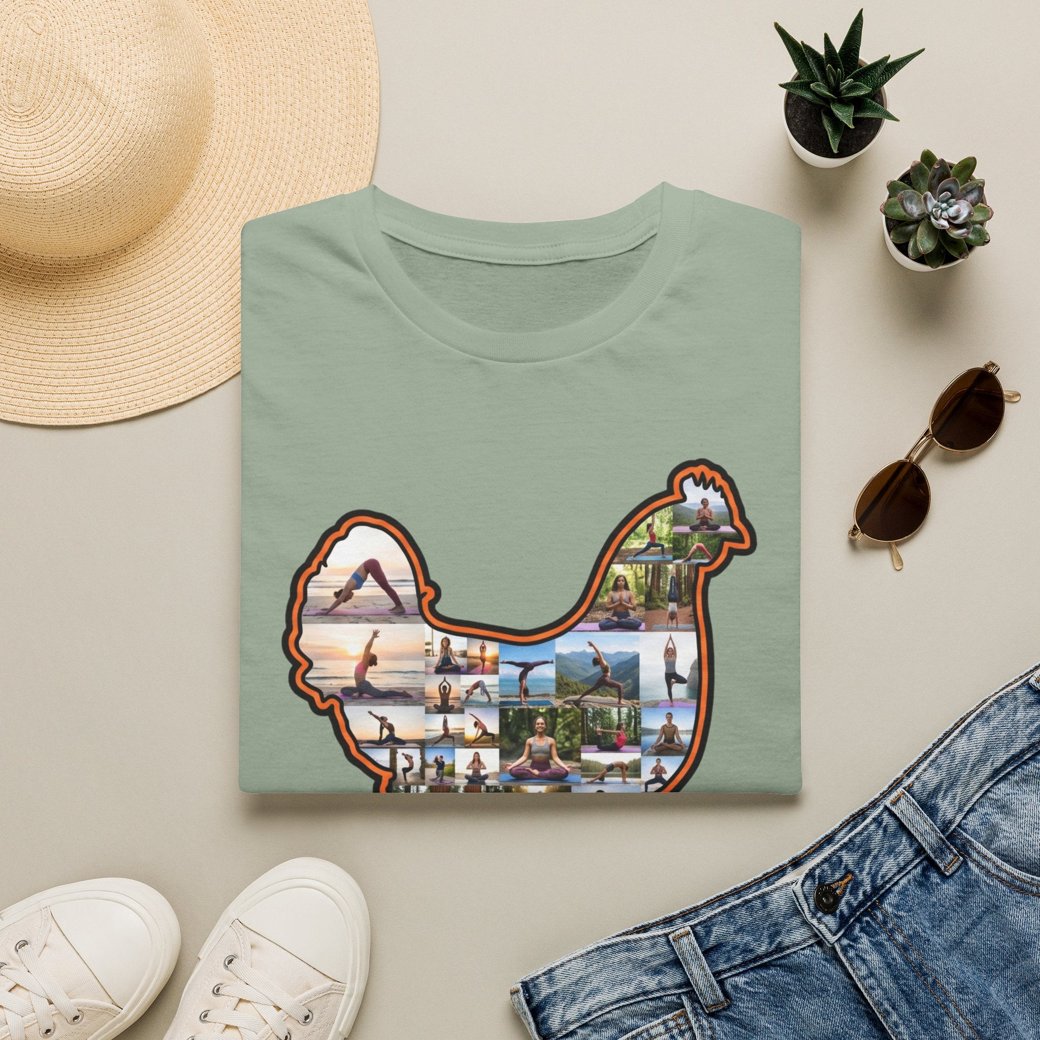 Hen Silhouette Yoga T-Shirt