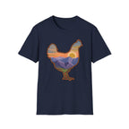 Hen Silhouette Mountain Sunset V T-Shirt