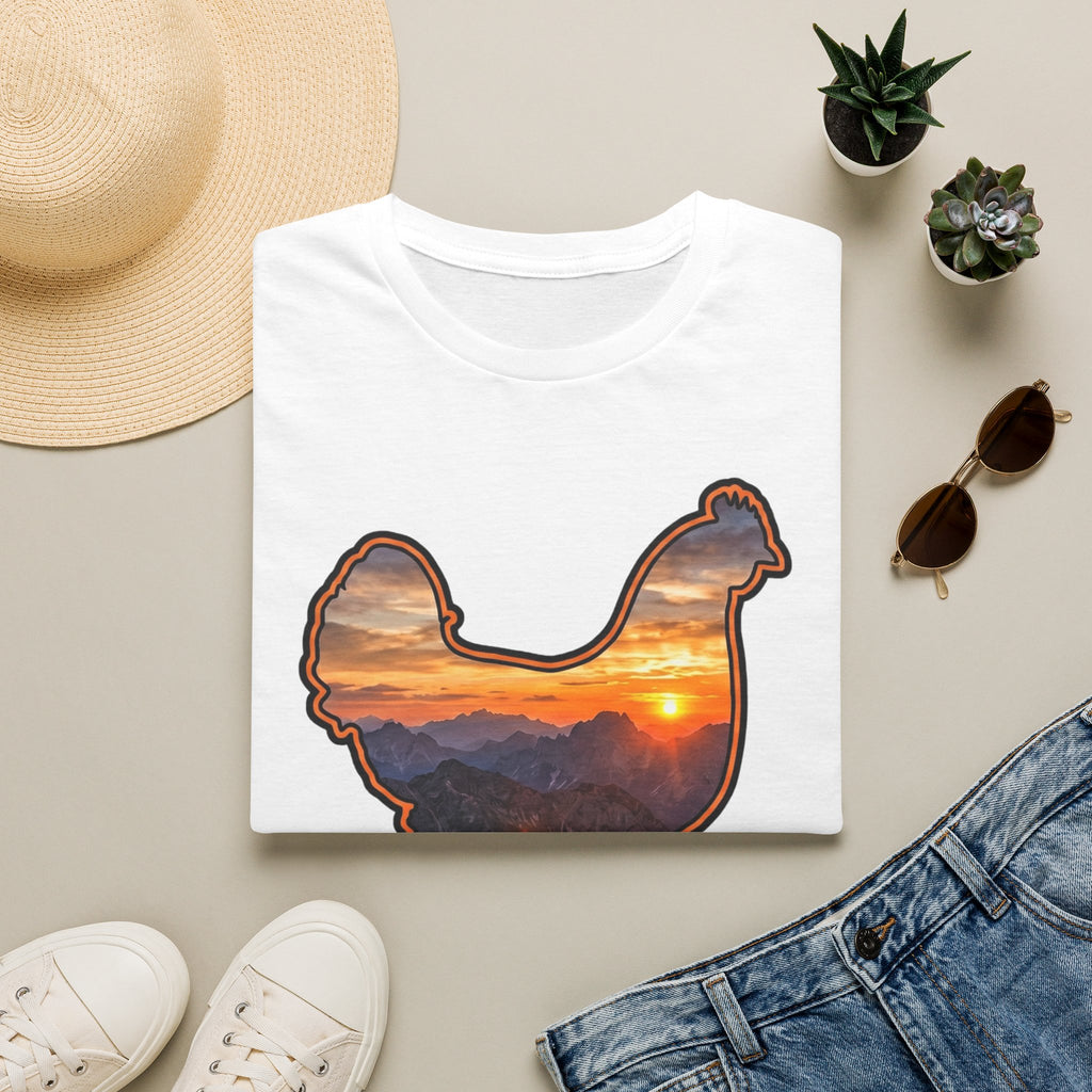 Hen Silhouette Mountain Sunset T-Shirt