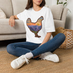 Hen Silhouette Mountain Sunset V T-Shirt